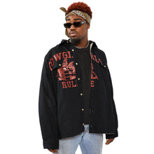 Load image into Gallery viewer, COWGIRLS RULE DENIM SHIRT JACKET

